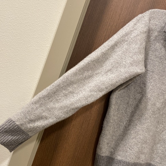 Luca Nobili Gray Italian Wool Blend Buttoned Mockneck Pullover Sweater Size XL - Picture 7 of 14